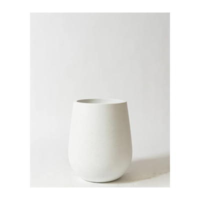 White tear drop pot